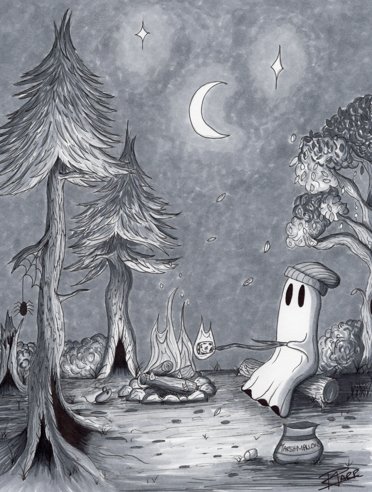 "Marshmallows at Midnight" Print